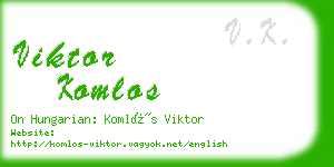 viktor komlos business card